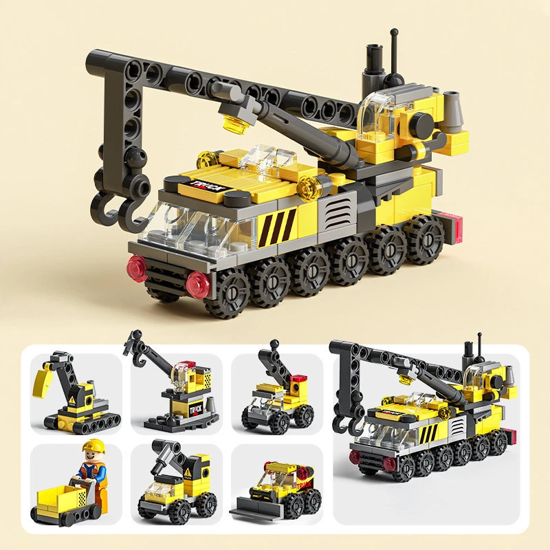 Police Military Tank Building Blocks Assembly Mosaic Children's Educational Toys