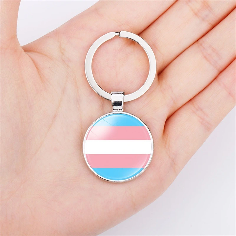 LGBT Rainbow Bar Time Gem Keychain