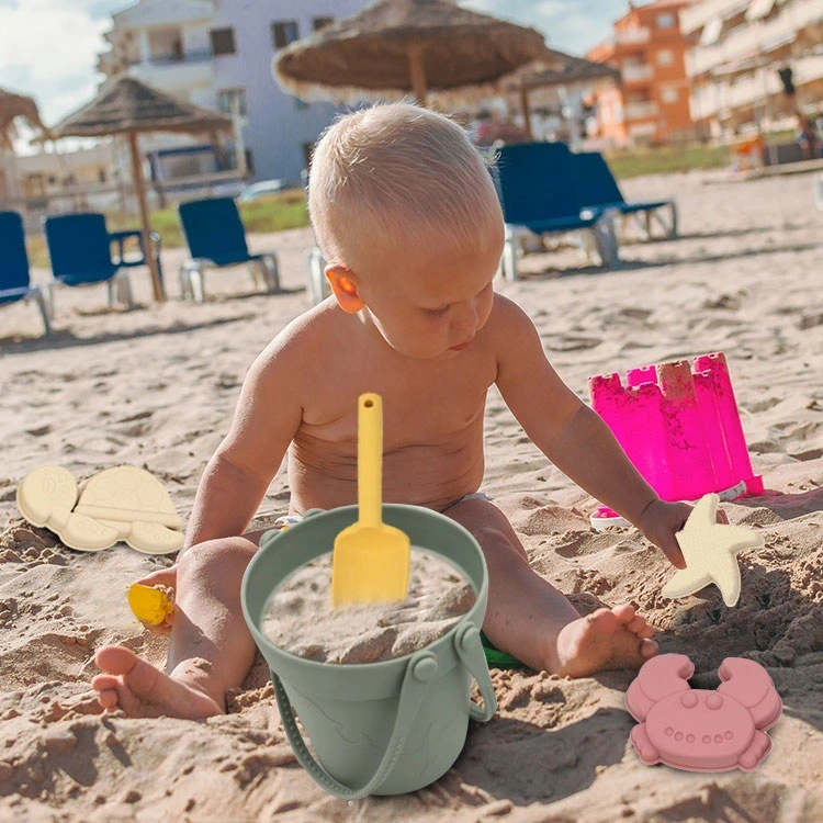 Creative Parent-child Silicone Beach Toy Bucket