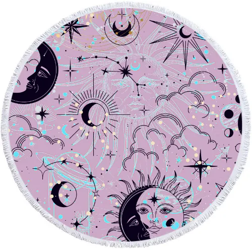 OUTER SPACE- ROUND TOWEL