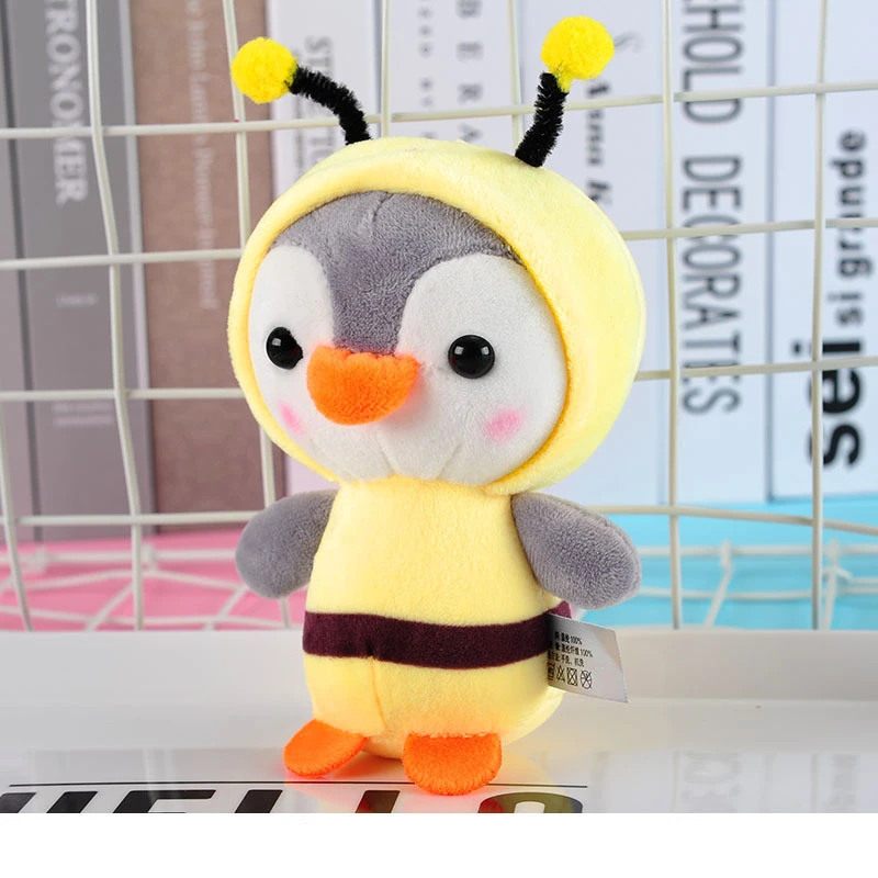 Penguin plush animal pendant keychain