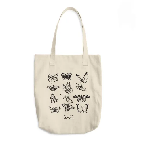 Holistik Bloom butterflies tote bag