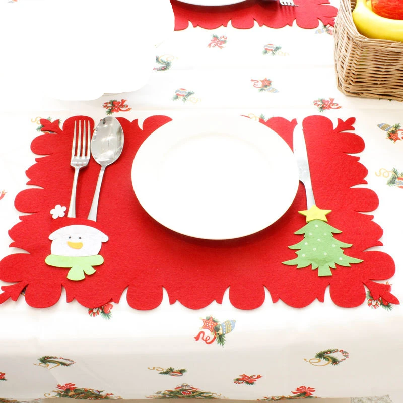 Non-woven Santa Claus table mat