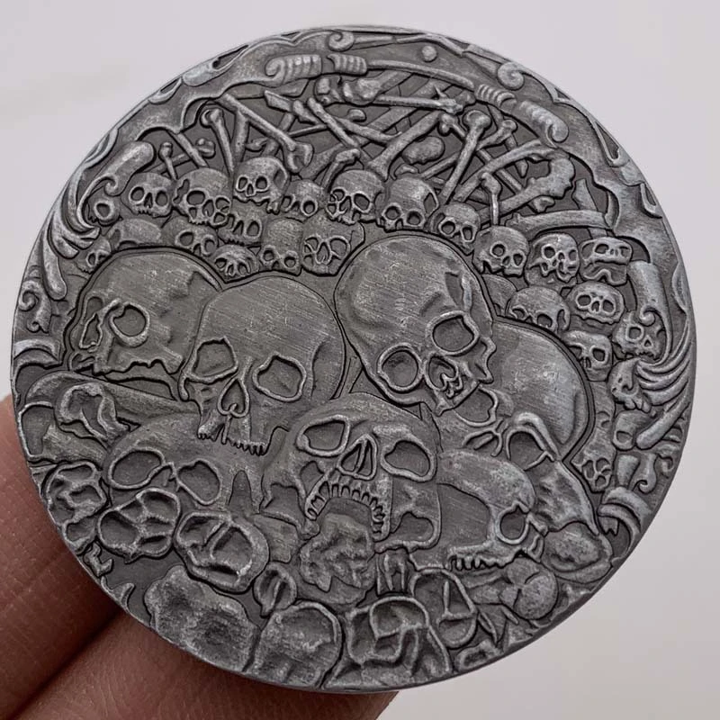 Collect Craft Skull Nickel Silver Coins