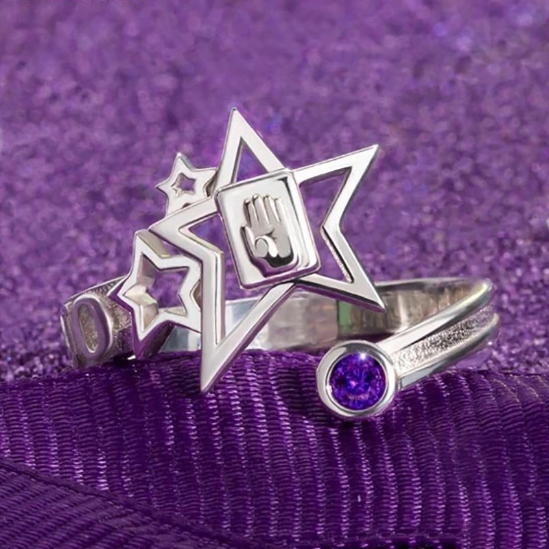 Purple Crystal Men's And Women's Rings