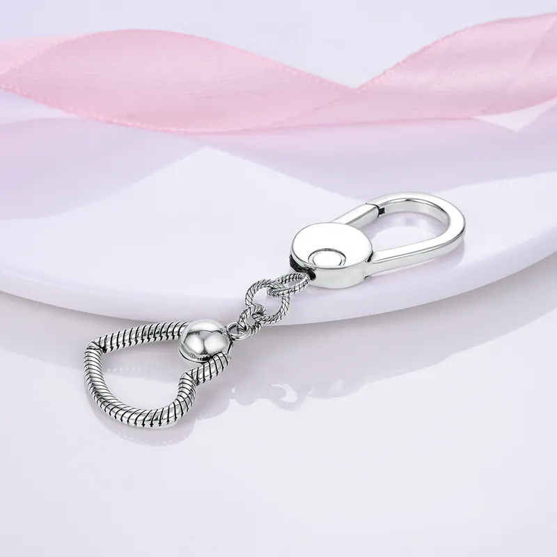 Sterling Silver Keychain Pouch Charm