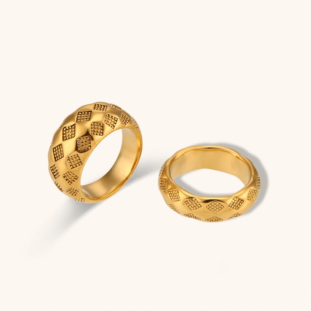 Simple Retro Golden Lattice Ring