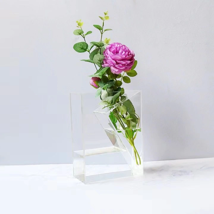 Acrylic Vase Transparent Flower Arrangement Simple Decorative Hydroponic Plant Container