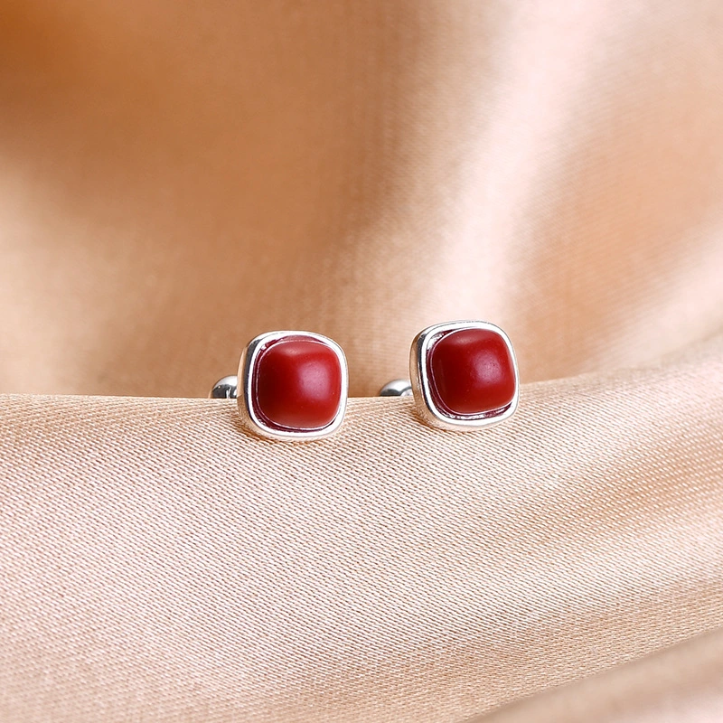 Vermilion Square S999 Sterling Silver Earrings