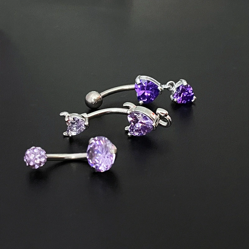 Light Purple Set Devil Heart Diamonds