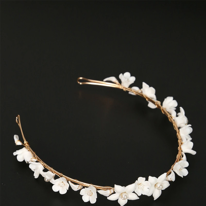 INS Style Ceramic Flower Hair Hoop