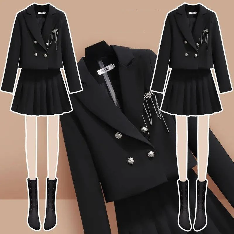 Uniform Three Piece College Style Pleated Skirt