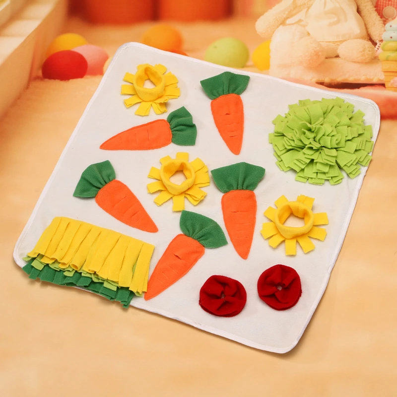 Carrot Flower Pet Guinea Pig Foraging Pad