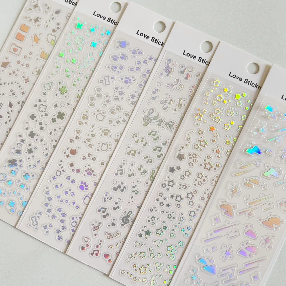 Colorful Hot Silver Basic Sticker PVC