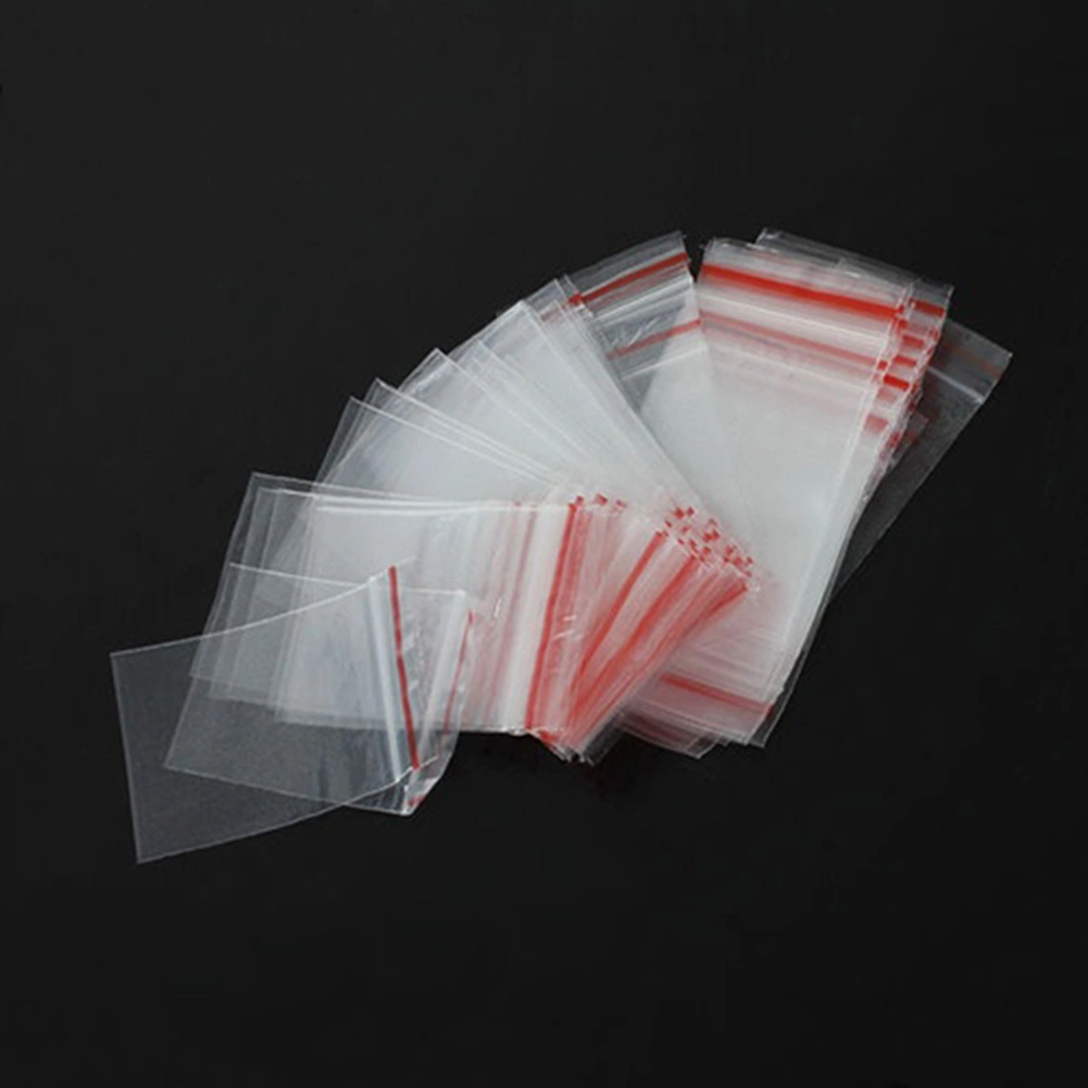 100 Pcs Resealable Plastic Self Press Seal Bags Clear Poly Jewelry Storage Pouch