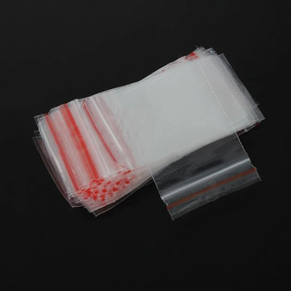 100 Pcs Resealable Plastic Self Press Seal Bags Clear Poly Jewelry Storage Pouch