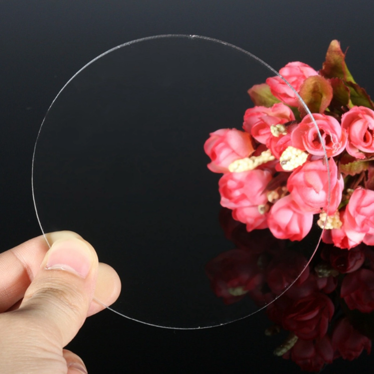 Practical Round Edge Cake Disk Non-stick Transparent Acrylic Cake Base Board for Cakes Serving