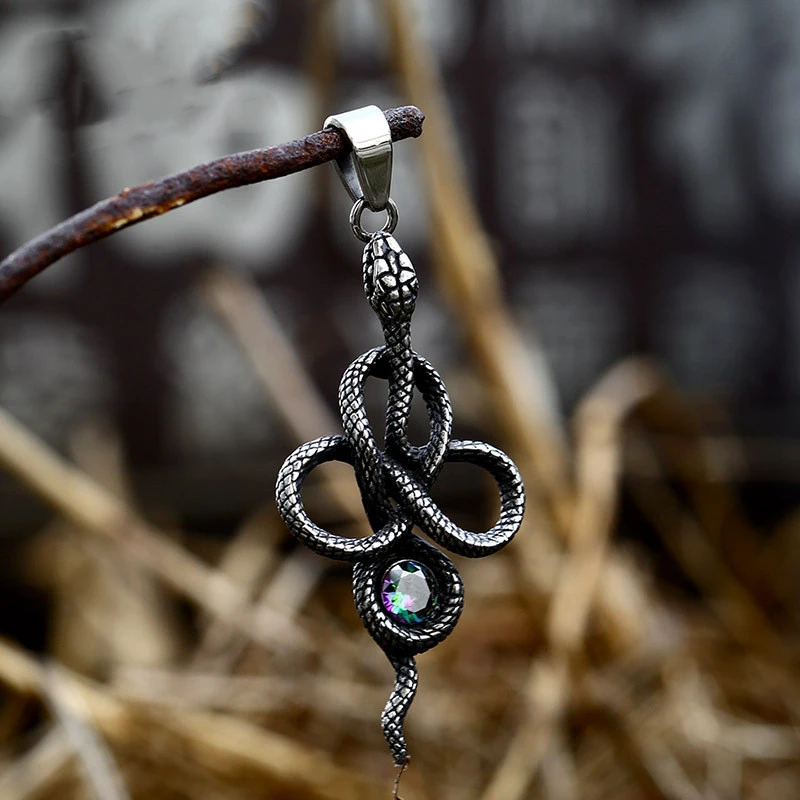 New Animal Snake Titanium Steel Pendant