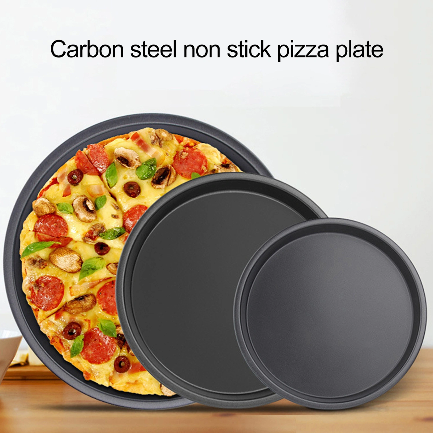 Pizza Pan High Temperature Resistant Uniform Heat Transfer Non-stick Flexible Multi-Size Food Grade Pizza Baking Tray Kitchen Gadget