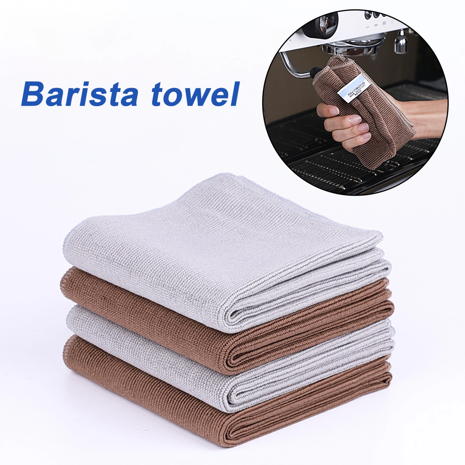 Cleaning Cloth Super Absorbent Wear Resistant Polyester Espresso Machine Cleaning Rag Barista Supplies for Coffee Shop