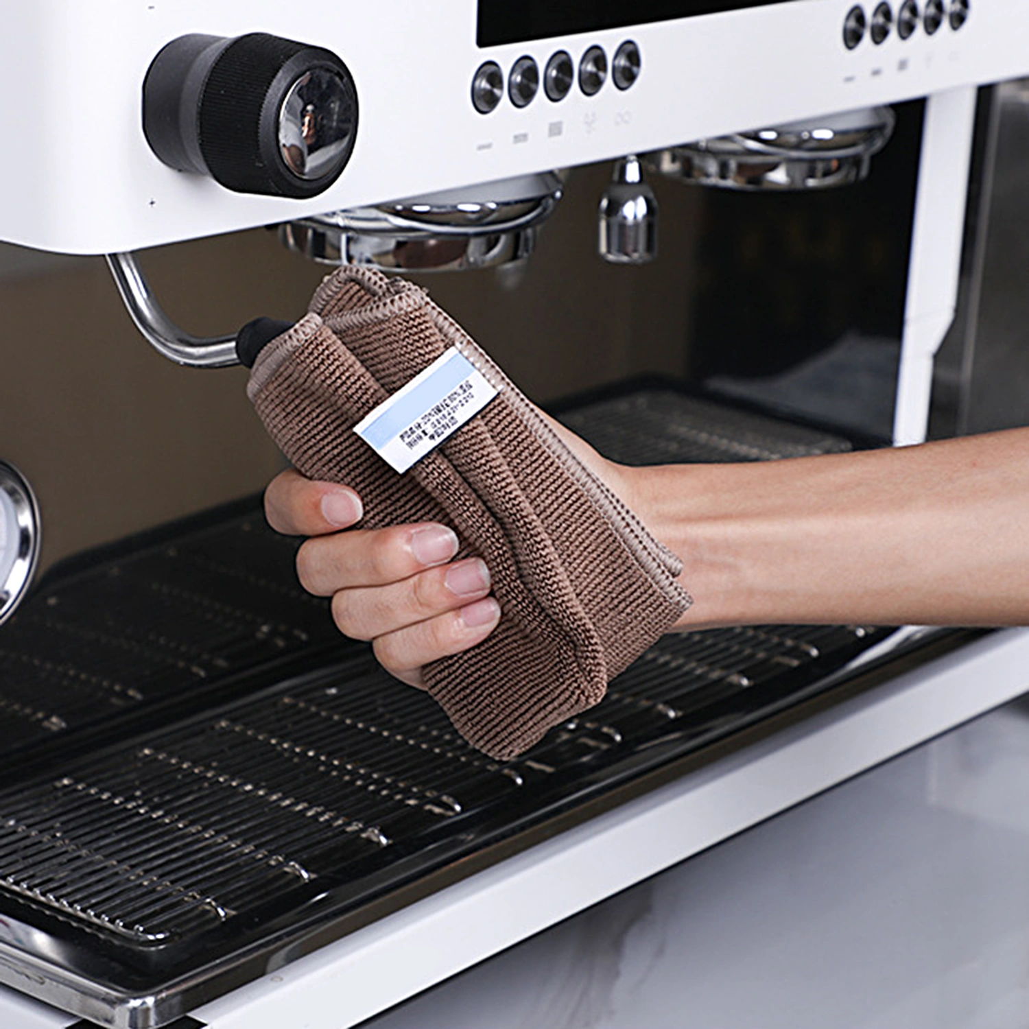 Cleaning Cloth Super Absorbent Wear Resistant Polyester Espresso Machine Cleaning Rag Barista Supplies for Coffee Shop