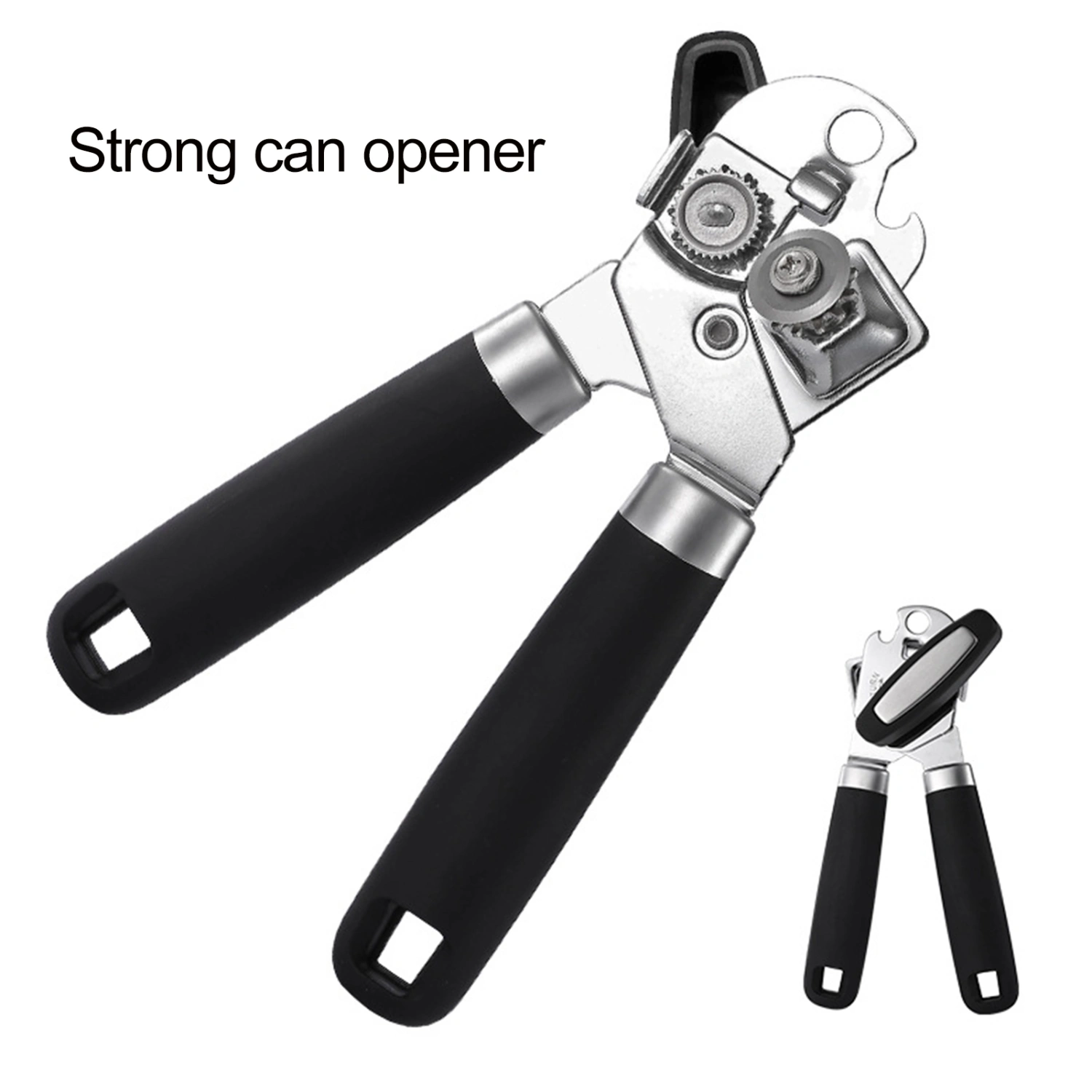 Manual Can Opener 3 in 1 Ergonomic Sharp Gear Side Cut Easy Turn Knob Bottle Opener Multifunctional Handheld Can Opener for Kitchen