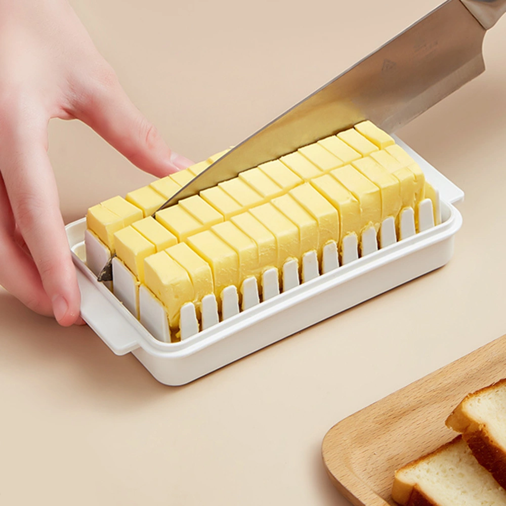 Butter Storage Box Large-capacity Low-temperature Resistant Dust-Proof Even Cutting with Lid Refrigerator Cheese Cutter Slicing Box Kitchen Accessories