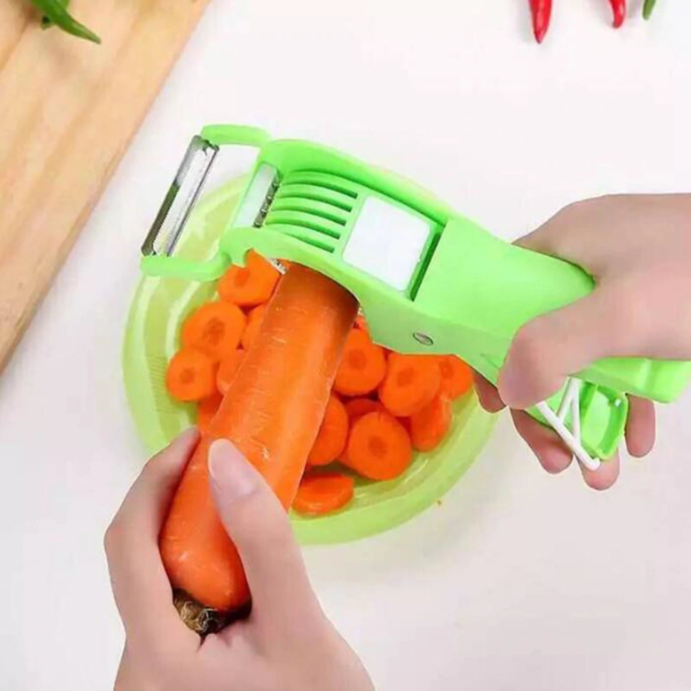 Carrot Cutter Food Grade Ergonomic Handle Reusable BPA Free Labor-saving Multipurpose Plastic Vegetable Peeler Carrot Cucumber Slicer Tool Kitchen Supplies