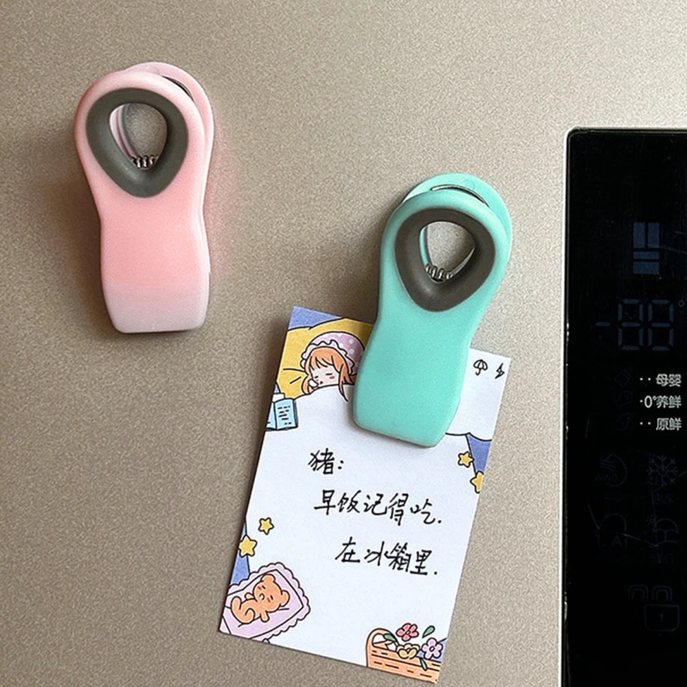 Snack Bag Clip Fresh-Keeping Good Sealing Moisture-proof Fridge Magnet Design Kitchen Magnetic Storage Clip Seal Clip Home Supplies