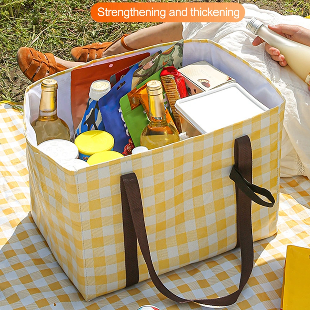 Bento Bag Large Capacity Foldable Drawstring Design Heavy Duty with Handle Portable Food Outdoor Camping Delivery Bag Home Supply