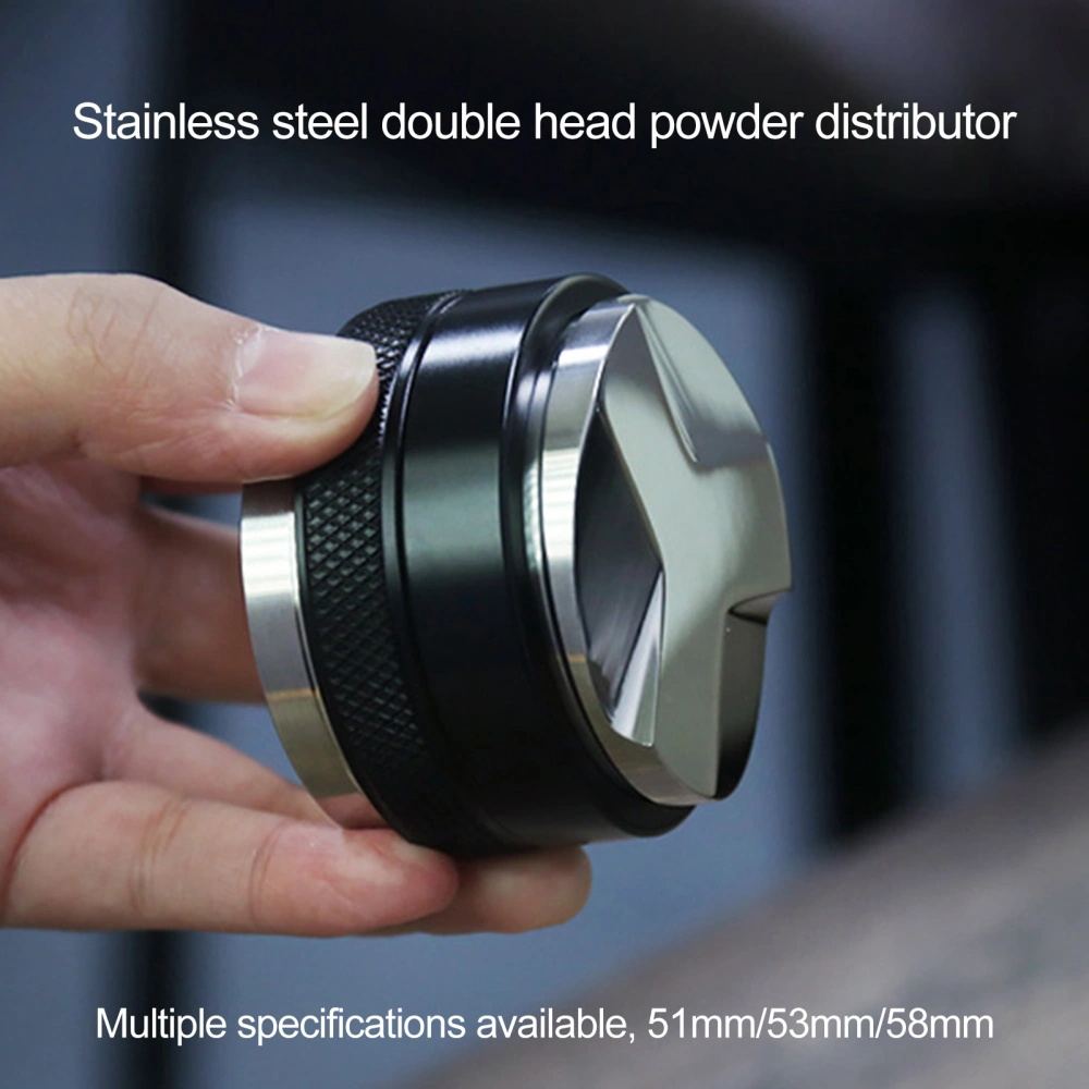 Coffee Tamper Anti-rust Anti-skid Low Profile Adjustable Depth Double Sided Press Powder Stainless Steel Base Dual Head Espresso Leveler Coffee Product