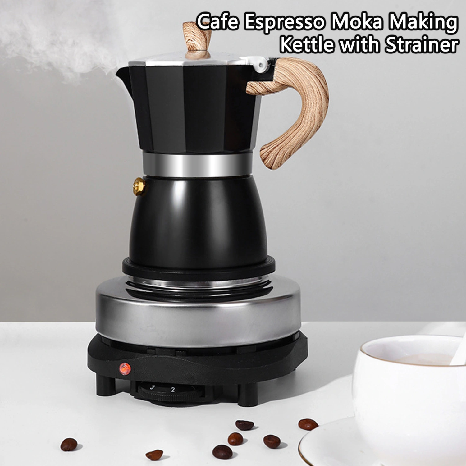 150ml Coffee Pot Easy to Clean Classic Octagon Moka Kettle Stovetop Espresso Maker Kitchen Gadget