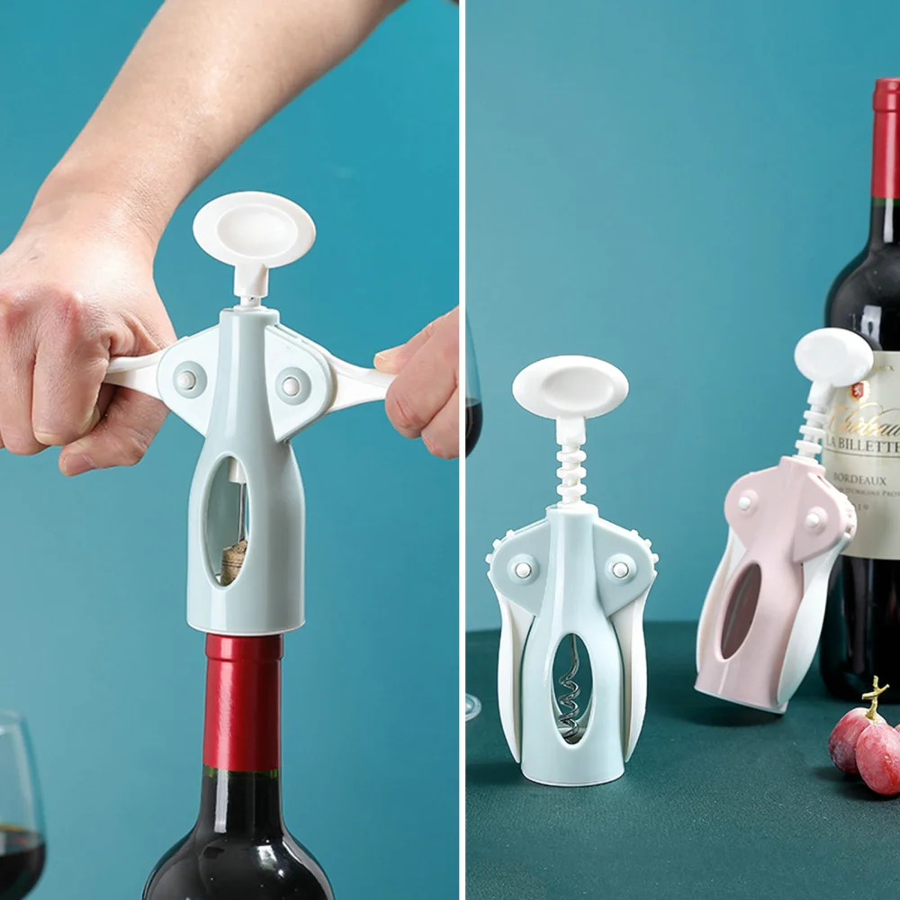 Bottle Opener Comfortable Grip Non-Slip Reusable Manual Spiral Design Wine Opener Wine Cork Remover Home Supply