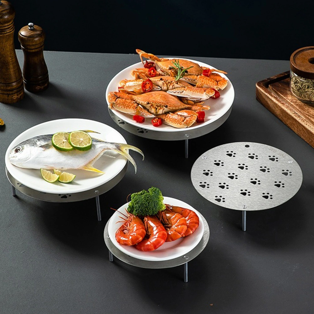 Strong Bearing Capacity Anti-deform Stackable Steamer Dish 304 Stainless Steel Multi Paw Holes Steamer Tray