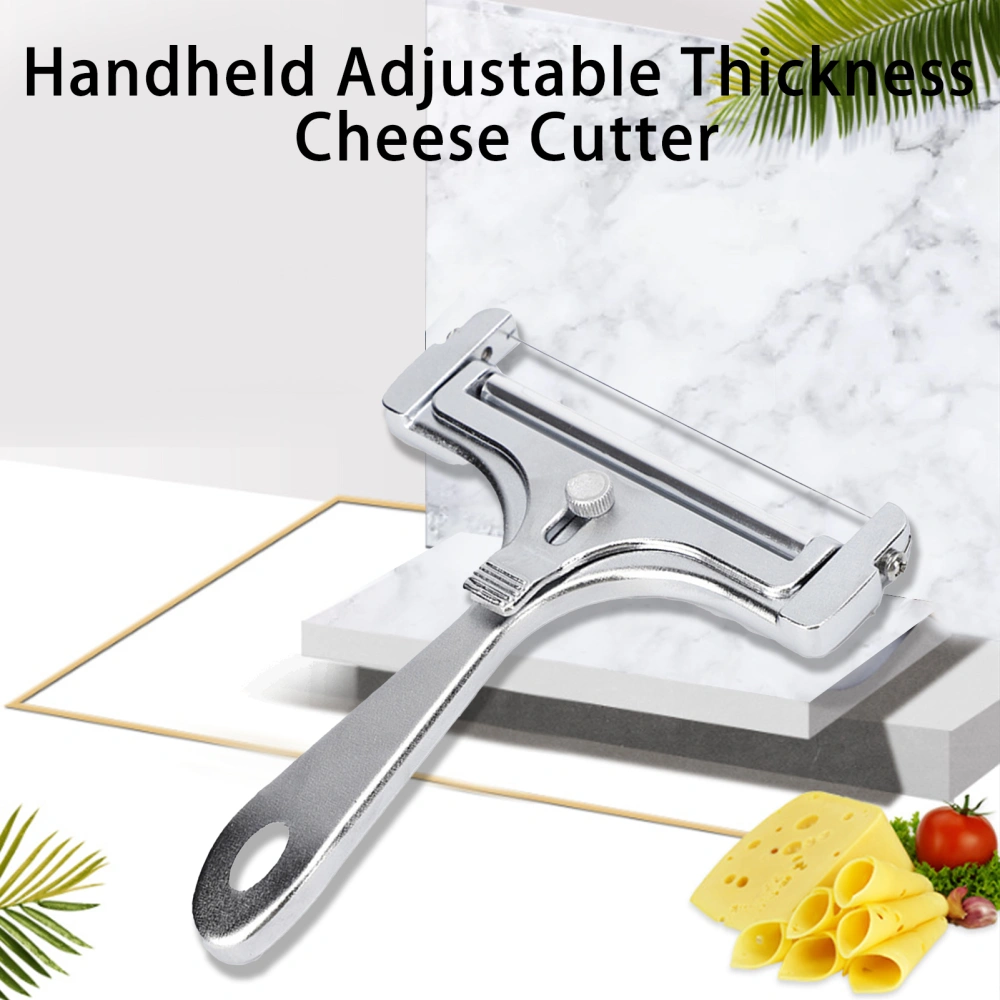 Cheese Slicer Food Grade Ergonomic Handle Polished Surface Non-stick with Adjustable Knob Widely Used Cheese Slicer Cutter with Adjustable Thickness Kitchen Supplies