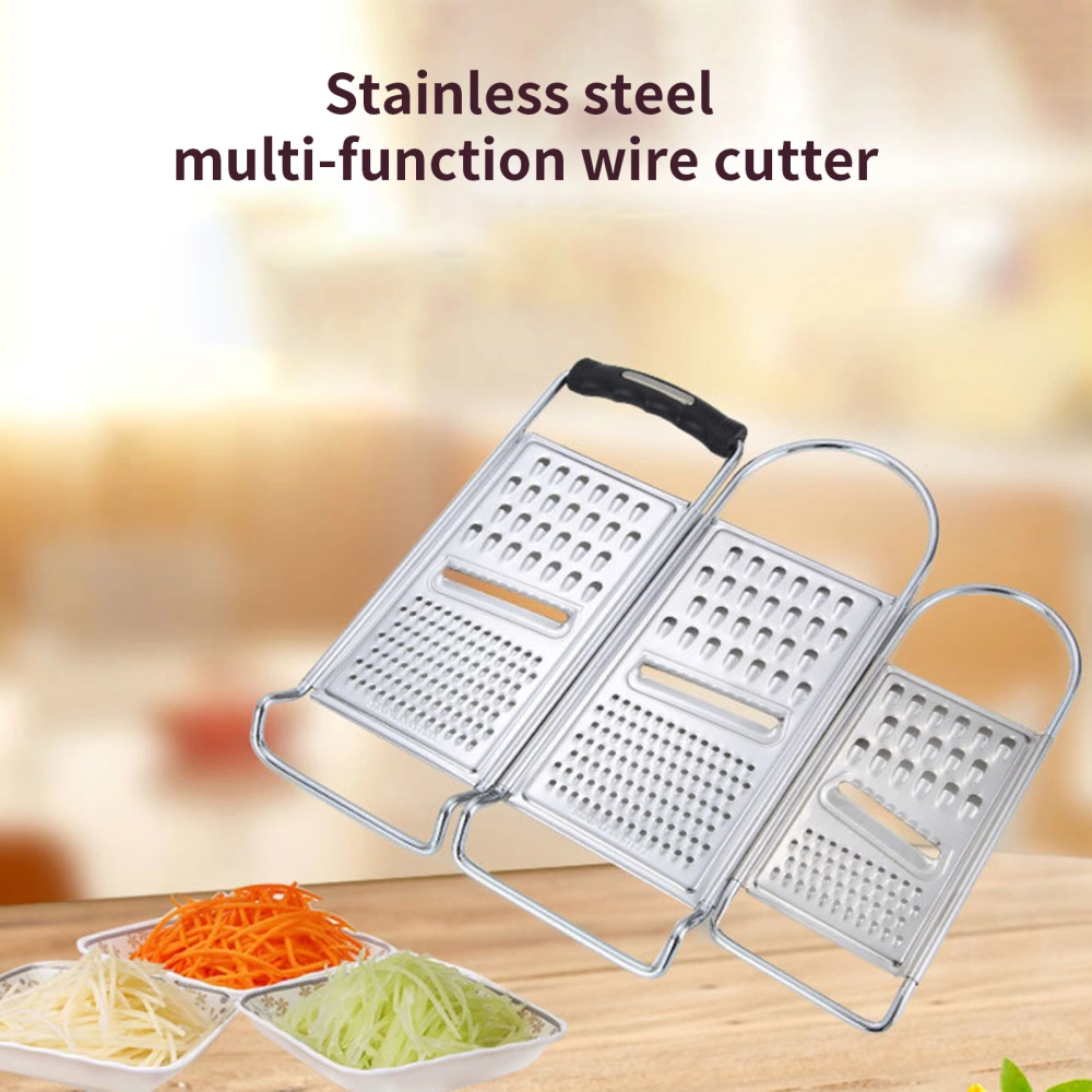 Carrot Grater Three-blade Handheld Rust-Proof with Handle Sharp Fast Cooking Kitchen Tool Multifunction Vegetable Cabbage Slicer Grater Home Use