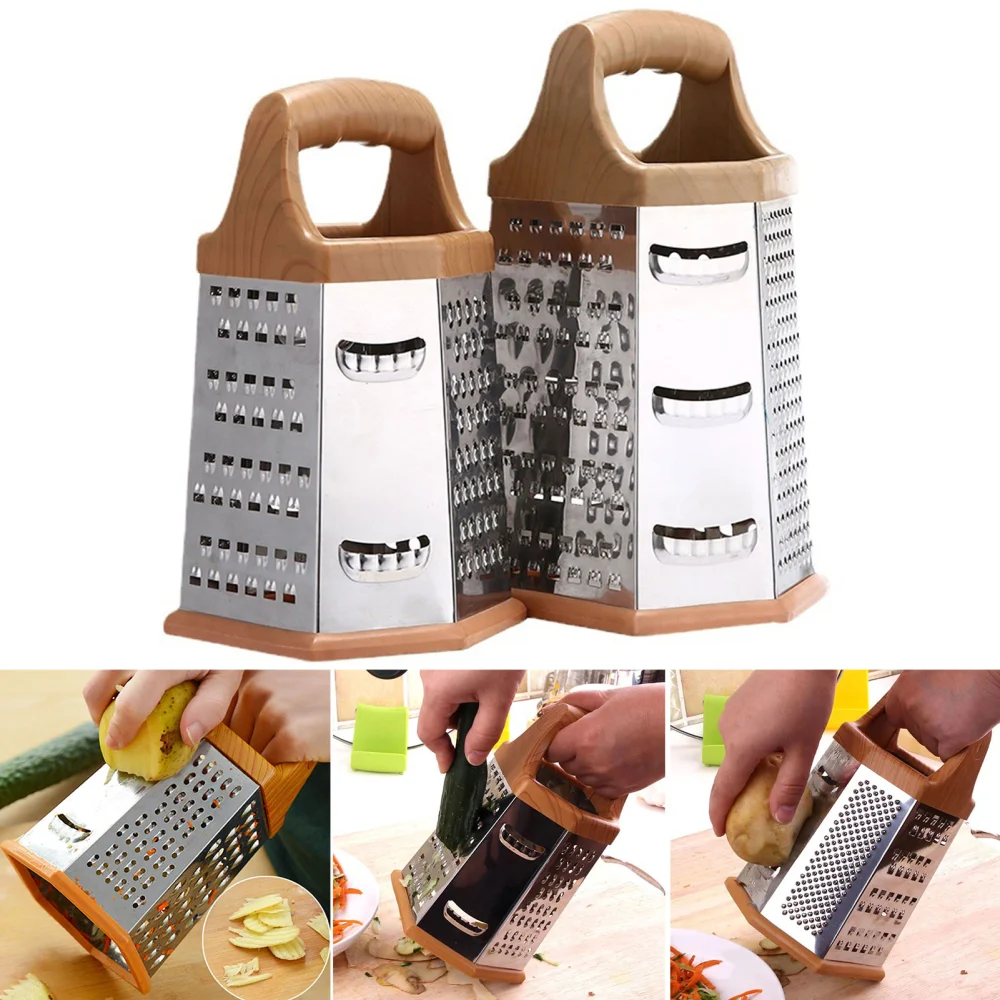 Vegetable Peeler with Handle Uniform Cutting Multifunctional 6-side Tower-shaped Potato Cheese Grater Vegetable Slicer Home Supply