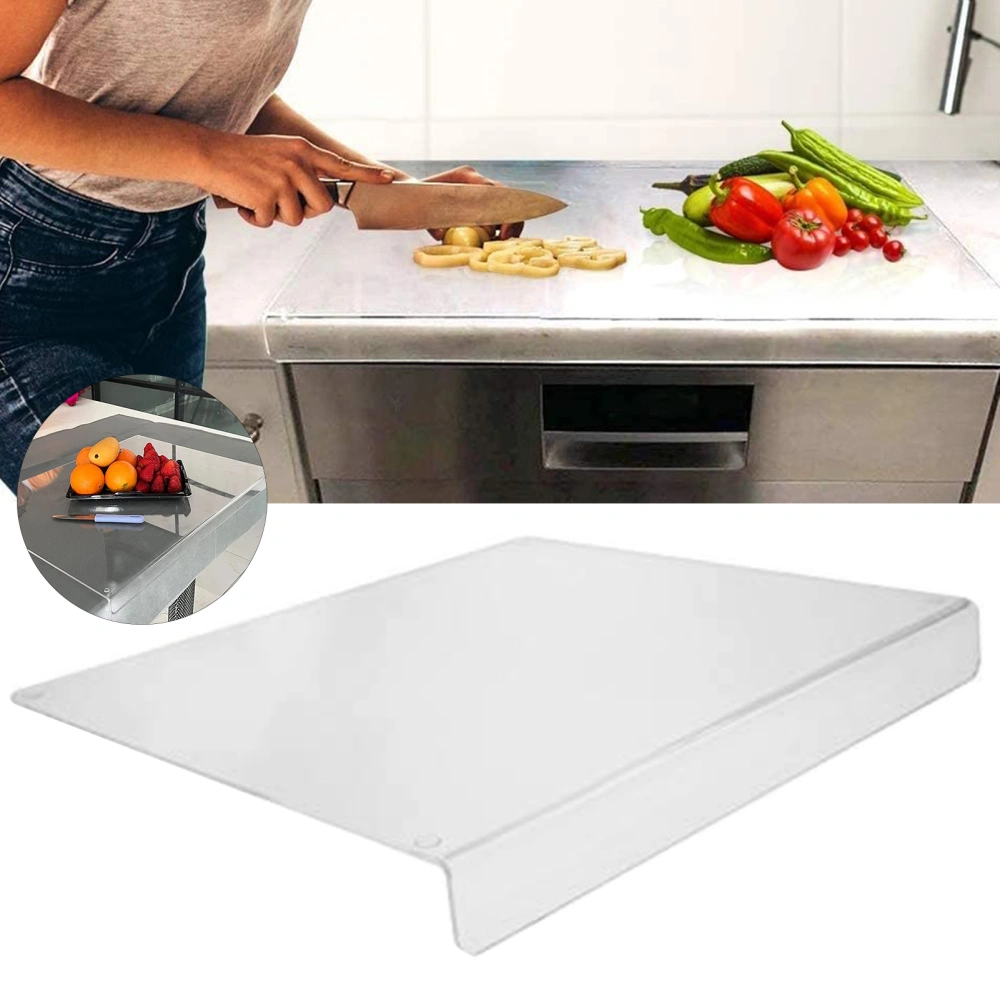 Vegetable Cutting Board Food Grade Square Non-slip Foot Design Anti-scratch Convenient Cut Vegetables Acrylic Transparent Design Deli Cutting Board Kitchen Countertop Accessory