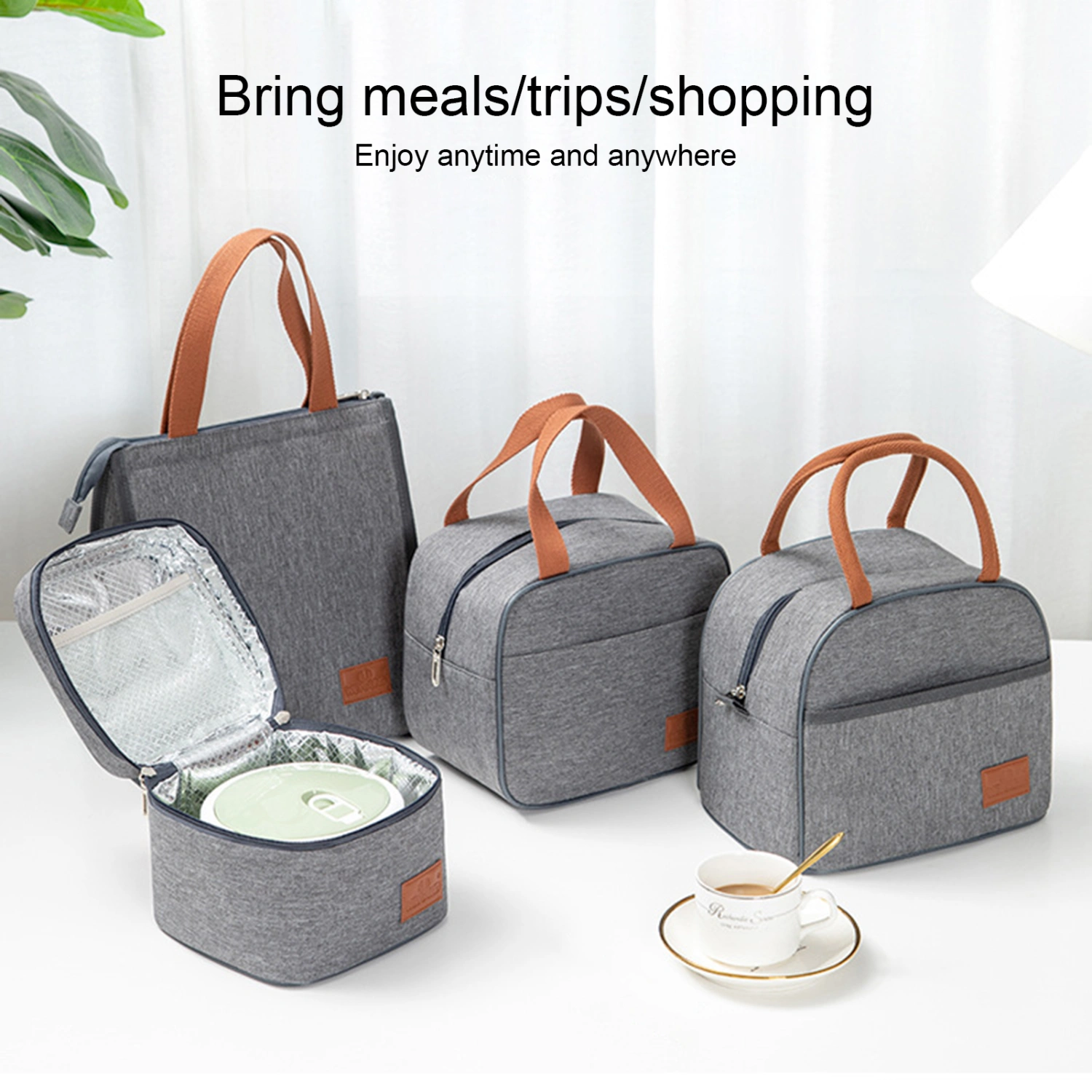Lunch Bag Multi-layer Large Capacity Thickened Waterproof Heat Preservation with Handle Portable Food Picnic Thermal Bag Office Supply