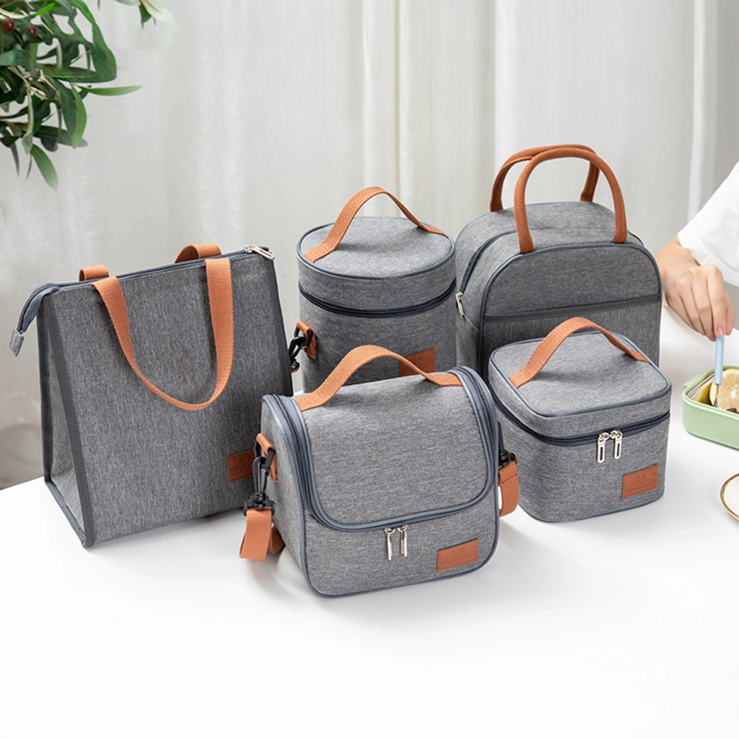 Lunch Bag Multi-layer Large Capacity Thickened Waterproof Heat Preservation with Handle Portable Food Picnic Thermal Bag Office Supply