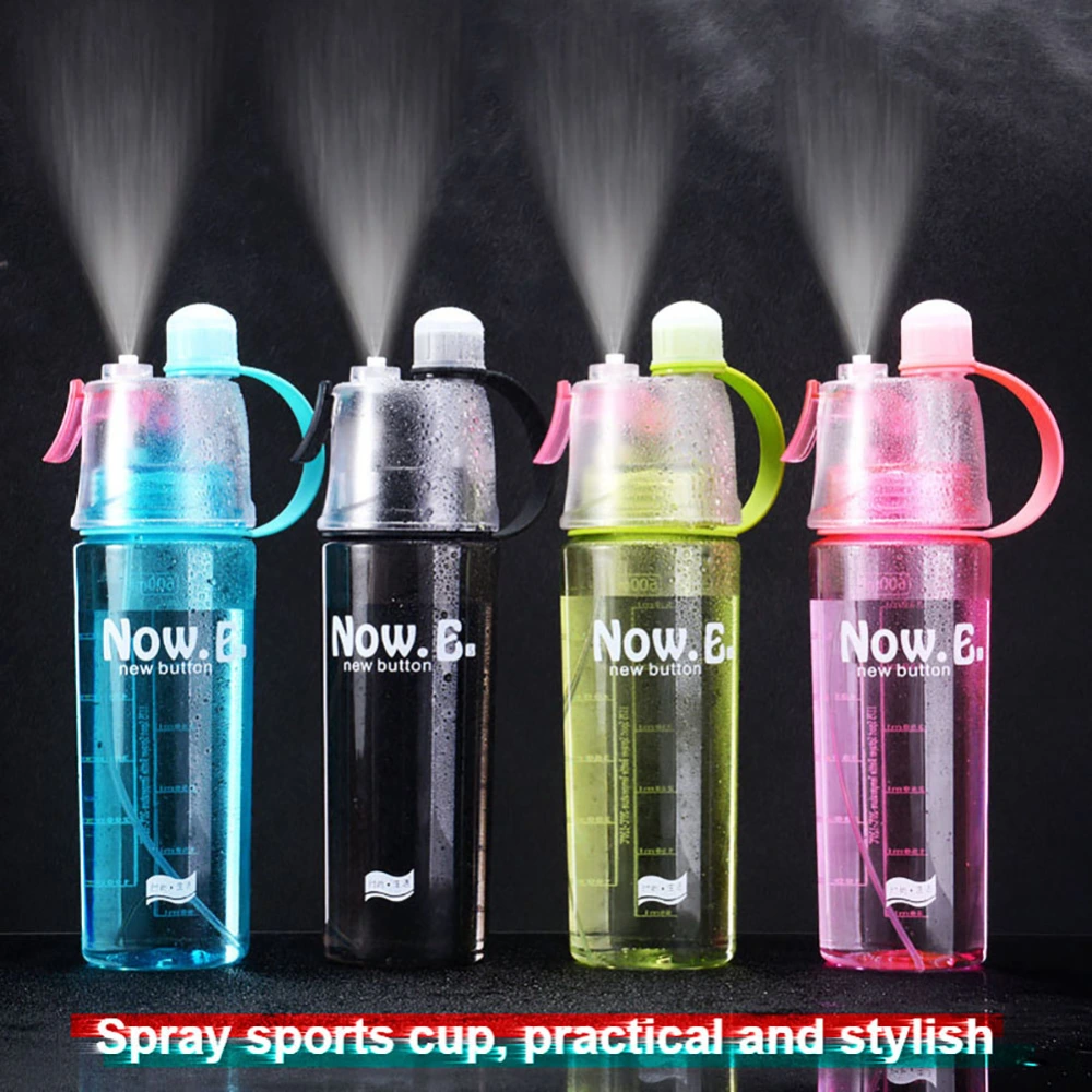 400ml/600ml Outdoor Sports Gym Portable Creative Spray Drinking Water Bottle