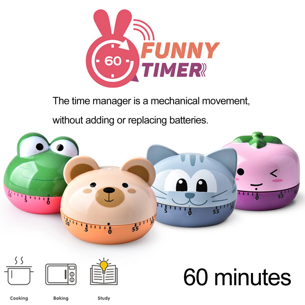 Alarm Timer Time Management Easy to Operate Cartoon Frog Shape Kitchen Timer Cooking Tool Kitchen Gadget