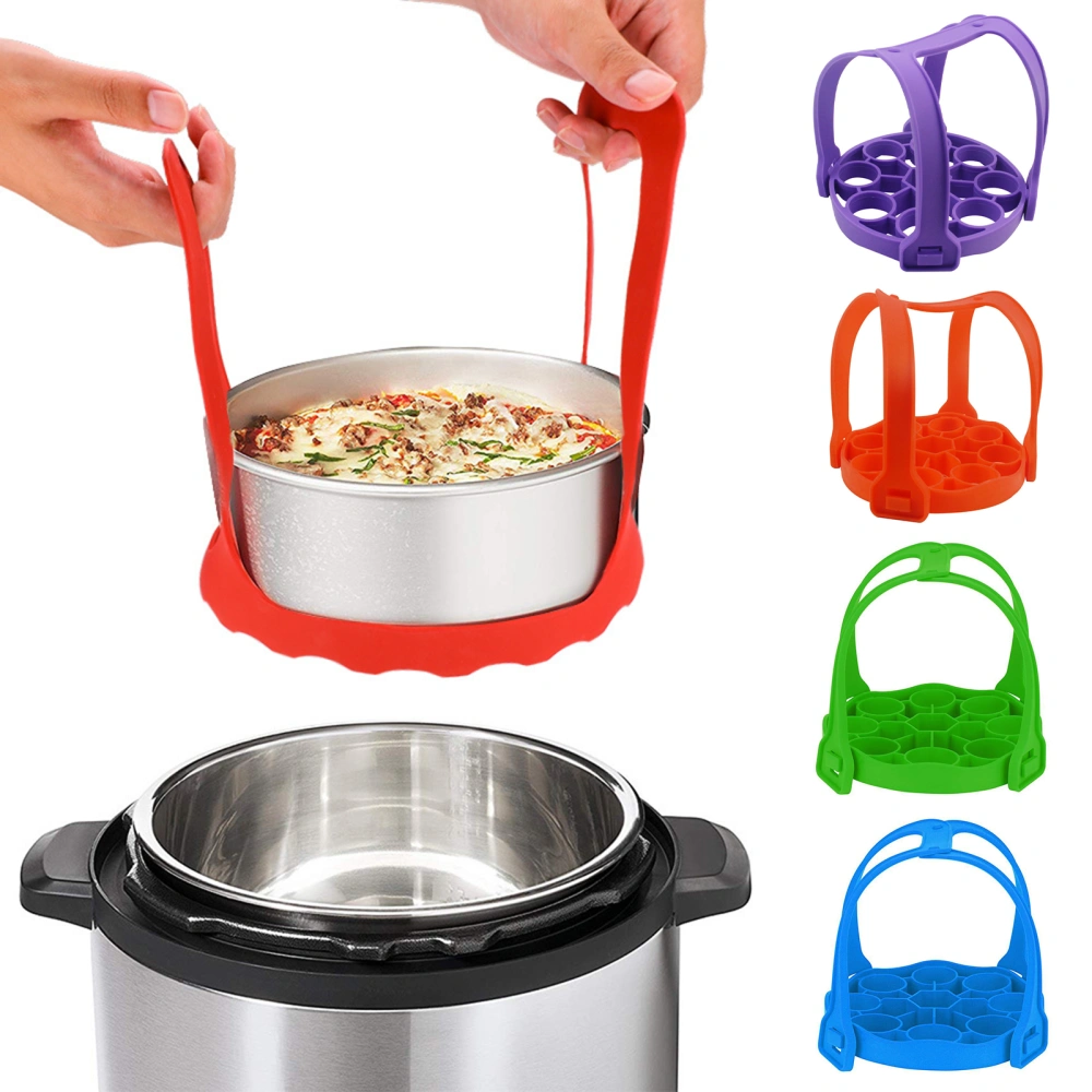 Silicone Steamer Basket Easy to Clean Handle Design Multifunctional Soft Creative Protection Multicolor Instant Pot Accessory Silicone Steamer Kitchen Gadgets