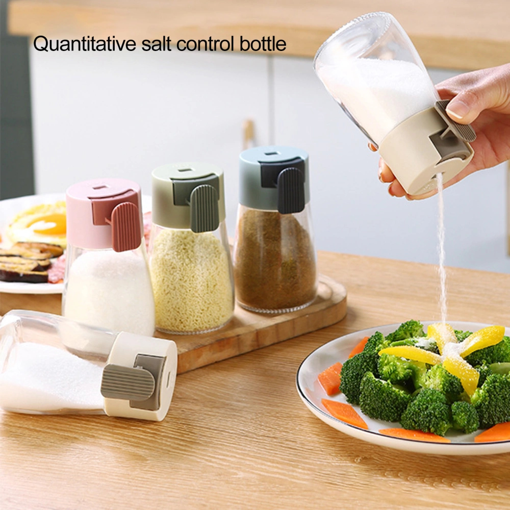 Sealed Seasoning Bottle Food Grade Good Sealing Moisture-proof Transparent Easy to Refill Widely Used BPA Free Press Type Salt Control Bottle Seasoning Dispenser Kitchen Supplies