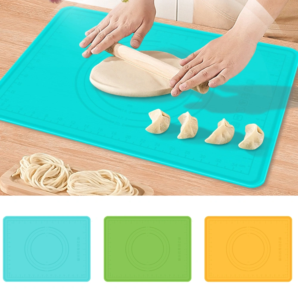 Dough Mat Non Stick Food Grade Easy to Clean Silicone 30x40cm DIY Pastry Kneading Mat with Edge Heightening Kitchen Gadget