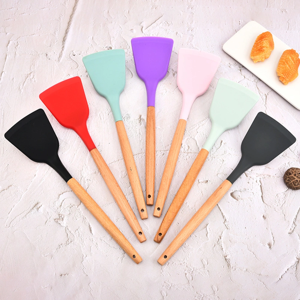 Baking Shovel Easy to Clean Non-stick Comfortable Grip Eco-friendly Integrated Design Cooking Silicone Bright Color Shovel Utensil Home Accessories