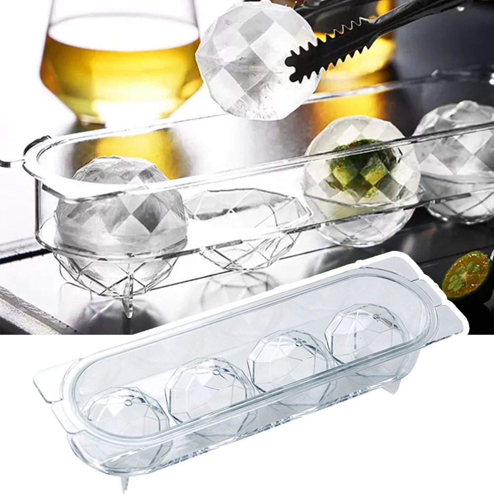 Ice Cube Tray Low Temperature Resistance Easy Demolding Food-grade Reusable Non-stick Ice Ball Making Eco-friendly Easy-release Round Ice Cube Mold Home Supplies