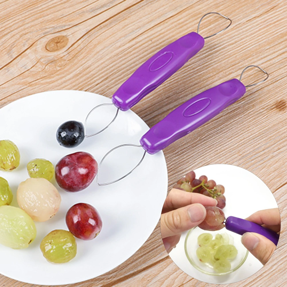 Grape Peeler Anti-Rust Easy to Clean Convenient Reusable Safe Peeled ABS Stainless Steel Kitchen Grape Peeler Home Supply