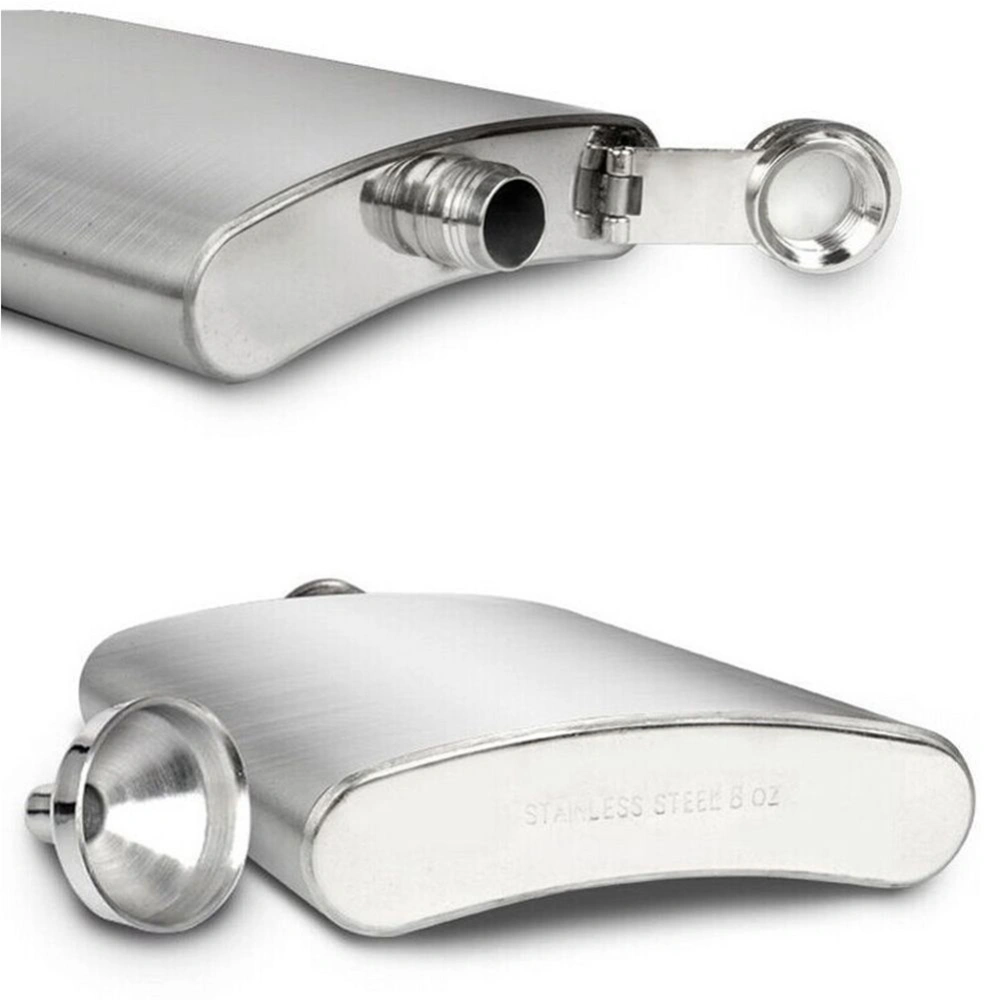 Portable 4oz Stainless Steel Hip Flask Alcohol Whiskey Liquor Wine Pot Bottle