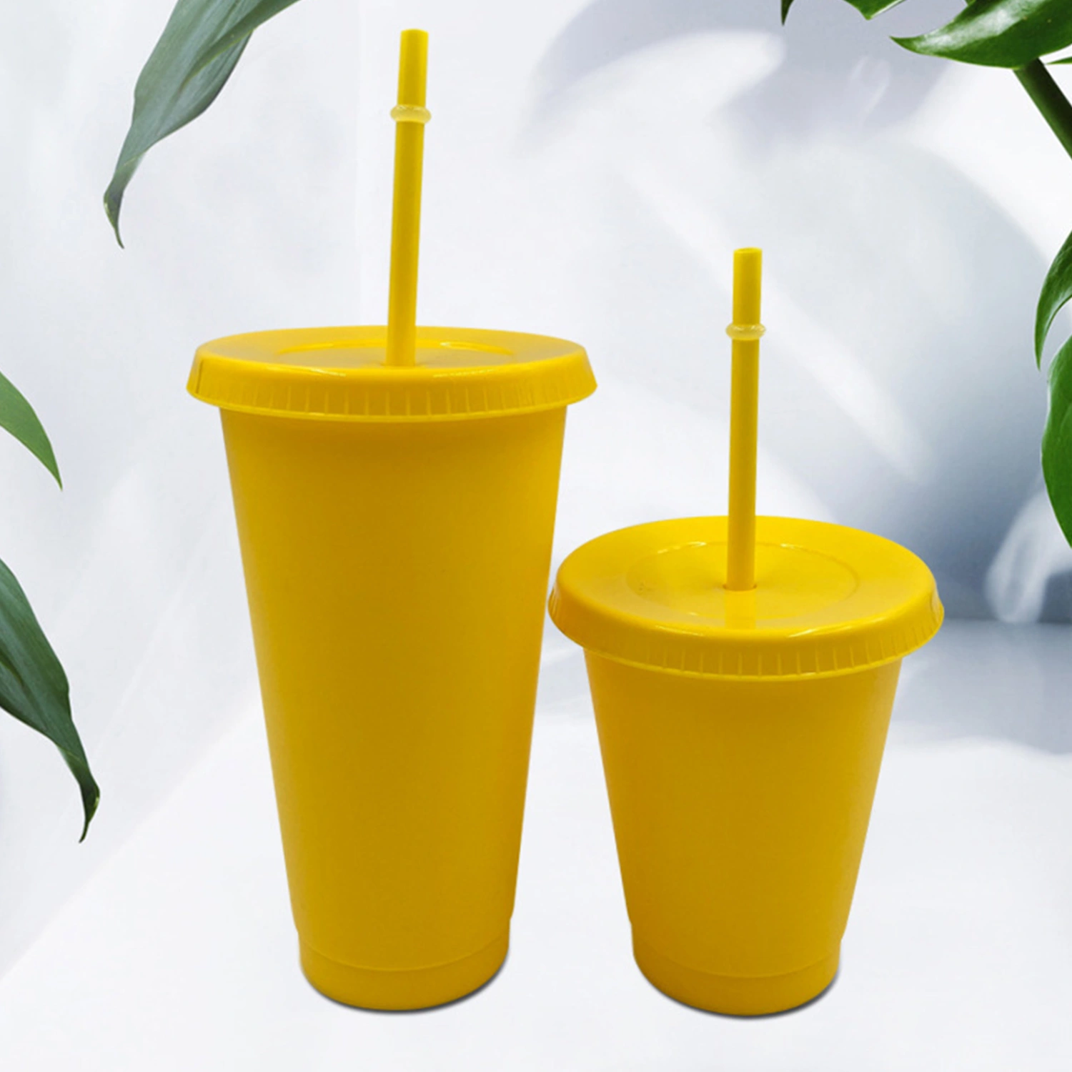 Christmas Straw Cup Festive Reusable PP Solid Color Drinking Tumbler with Lid for Home